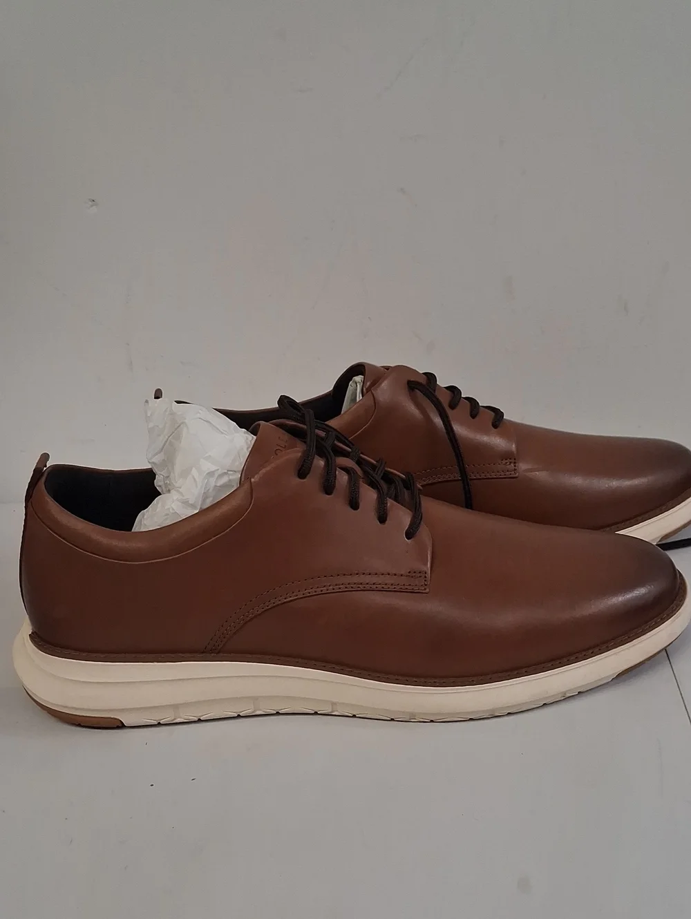 NWOT Mens Cole Haan Brown Leather Oxford Shoes Sz. 15W